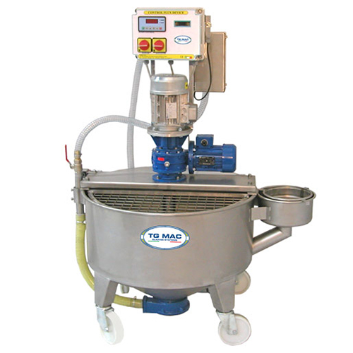 Agitatore K3, progettato per lavorare con smalti ceramici con densità elevate, alimentando contemporaneamente gli applicatori in linea